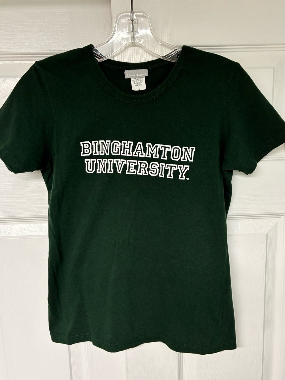 GUC Binghamton University Tee, Jones & Mitchell, Green, Size S